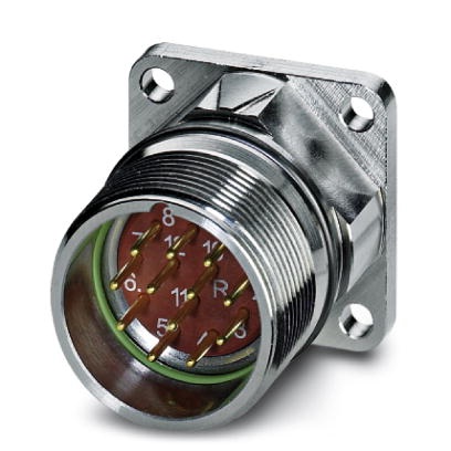 Phoenix Contact M23 Feedback Receptacle; RF-12P1N8AWA00; Male; 12-Pin; Front Mount; Crimp Contacts
